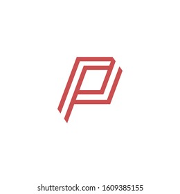 Letter P abstract logo icon design template