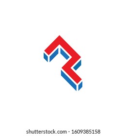 Letter P abstract logo icon design template