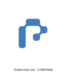 Letter P abstract logo icon design template