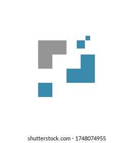 Letter P abstract logo icon design template