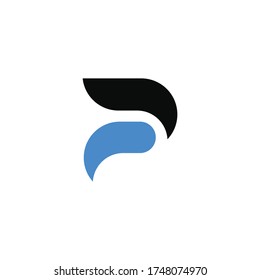 Letter P abstract logo icon design template