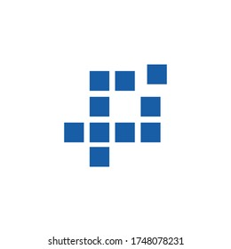 Letter P abstract logo icon design template