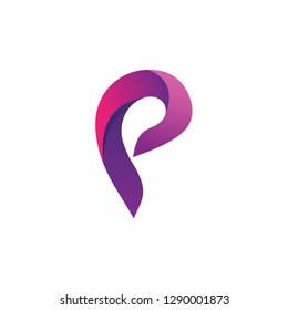 Letter P Abstract Logo Vector