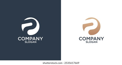 Vector de diseño de logotipo de monograma abstracto de letra P