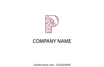 Abstrakte Vektor-Logo-Vorlage des Buchstaben P
