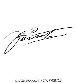 Letter P abstract signature idea. Vector illustration with black writing and transparent background.