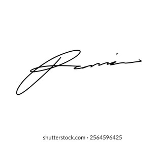 Letter P abstract signature idea for documents. Vector with transparent background or alpha channel.