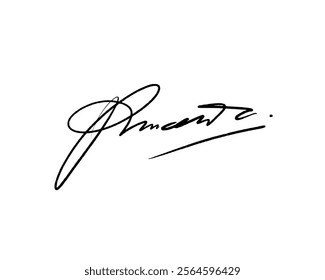 Letter P abstract signature idea for documents. Vector with transparent background or alpha channel.