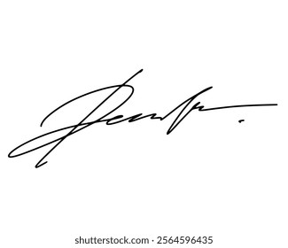 Letter P abstract signature idea for documents. Vector with transparent background or alpha channel.