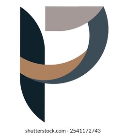 Letter P, Aesthetic modern font