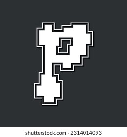 Letter P. Alphabet "Pixel Non Perfect" 