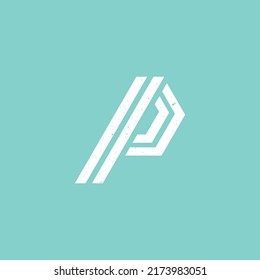 letra inicial abstracta logo PP en color blanco aislado en azul cián aplicado para el logotipo de la agencia de turismo en línea también adecuado para las marcas o empresas que tienen el mismo nombre inicial