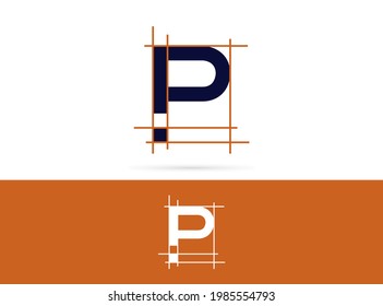 Letter P architecture logo design. Vector combination of construction and letter