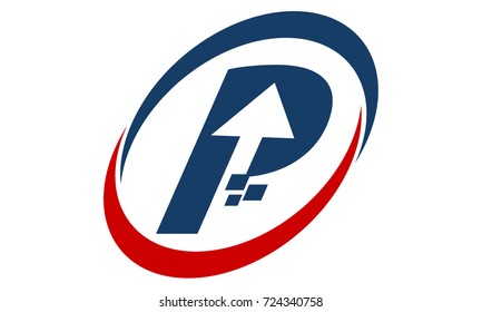 Letter P Arrow Up 