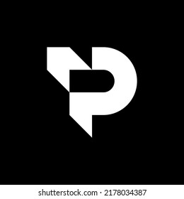 Letter P arrow logo design template