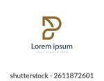letter p arrow logo icon template design vector 