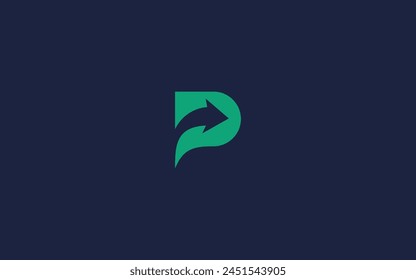 letter p with arrow logo icon design vector design template inspiration