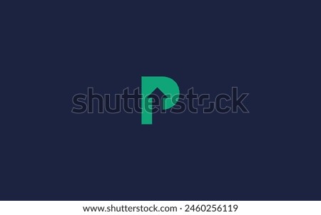 letter p with arrow logo icon design vector design template inspiration