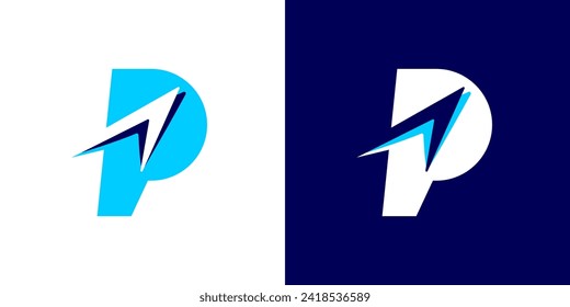 Letter P Arrow logo illustration