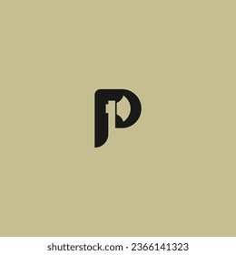 Letter P axe logo design template flat vector