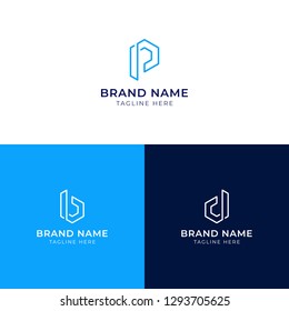 Letter p, b, d logo