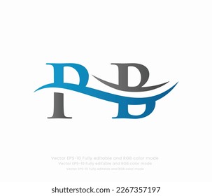 Letter P B Linked Logo