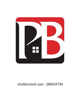 Letter P and B logo icon design template elements. Vector color sign.
