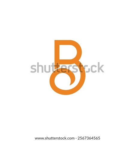 letter p b pet canine tail simple logo vector 