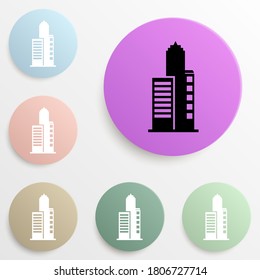 the letter P badge color set. Simple glyph, flat vector of web icons for ui and ux, website or mobile application