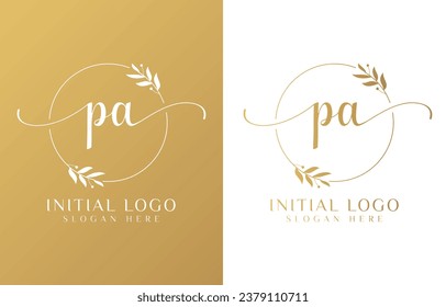 Letter P Beauty Logo with Flourish Ornament
