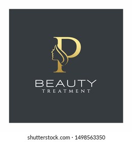 Letter P Beauty Logo Vector Icon Stock Vector (royalty Free) 1498563350 