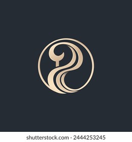 Letter P Beauty Logo Vector Template