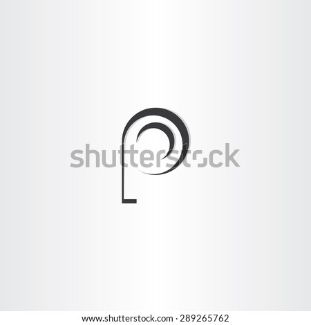 Letter P Black Vector Logo Design Stock Vector (Royalty Free) 289265762 ...