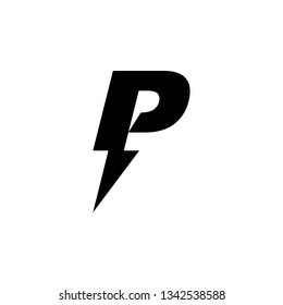 Letter P Bolt Logo