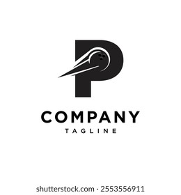 Letter P Bowling Logo Icon Vector