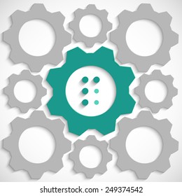 Letter P in Braille the mechanism