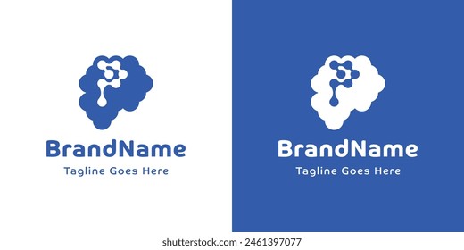 Letter P Brain Logo, for business related to the brain with P initial