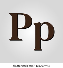 letter P brown