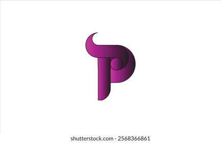 Letter P with brush icon for paint logo concept vector template.