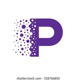 Letter P Bubbles Vector