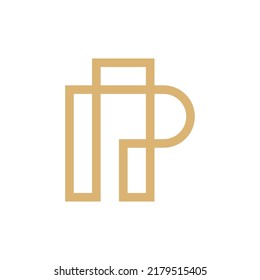 Letter P buliding logo design