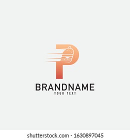 Letter P with Burger Logo