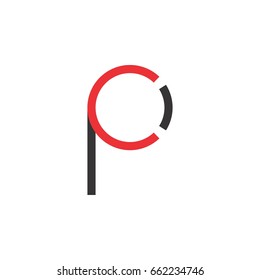 letter p and c logo