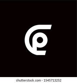 Letter P Letter C letter PC or CP. Style abstract icon. Logo design  graphic template for company