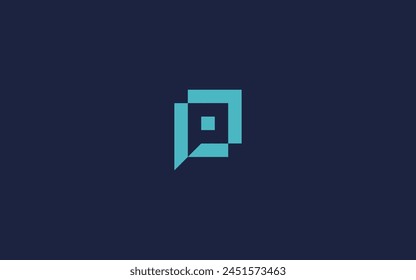 letra p con chat logo icono diseño Vector diseño Plantilla inspiración