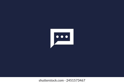 letra p con chat logo icono diseño Vector diseño Plantilla inspiración