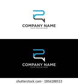 Letter P Chat Logo Template Vector Design