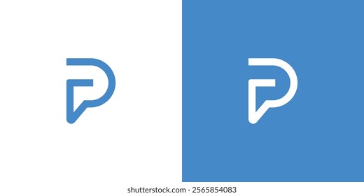 Letter P for Chat or Message Logo Design
