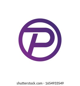 Letter p circle logo design