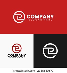 letter p + circle monogram logo design, simple vector logo design fit for your brand, business, etc